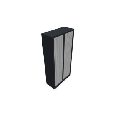 Armoire à rideaux H. 198 x L. 100 x P. 43 cm - corps gris anthracite - rideaux b