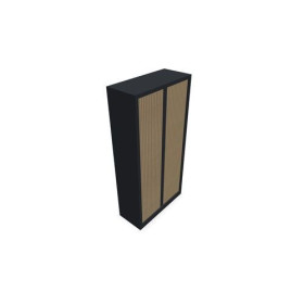 Armoire à rideaux H. 198 x L. 100 x P. 43 cm - corps gris anthracite - rideaux c