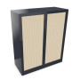 Armoire à rideaux H. 118,3 x L. 100 x P. 43 cm - corps gris anthracite - rideaux