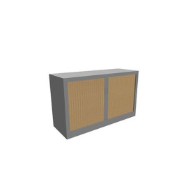 Armoire à rideaux H. 72,1 x L. 120 x P. 43 cm - corps gris anthracite - rideaux
