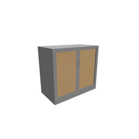 Armoire à rideaux H. 72,1 x L. 80 x P. 43 cm - corps gris anthracite - rideaux b