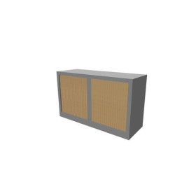 Armoire à rideaux H. 71 x L. 120 x P. 43 cm - corps gris anthracite - rideaux ch