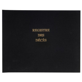 REGISTRE DES DECES 24X32 100p.