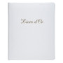 Livre d'or cuir Alpille 26X22 blanc +/t