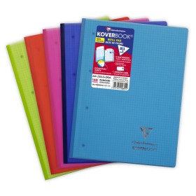 Koverbook bloc de cours agrafé grand côté perfo. 4 trous 22,3x29,7cm 160p Q.5x5