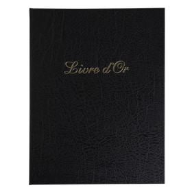 Livre d'or balacron Noir 26x22 +/titre