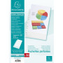 Sachet 100poch.perf. PP grainé 5/100° A4