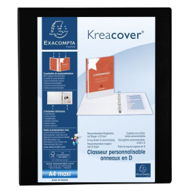 Classeur personnalisable 4anx D25 noir