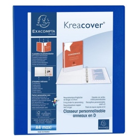 Classeur personnalisable 4anx D25 bleu