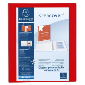 Classeur personnalisable 4anx D25 rouge