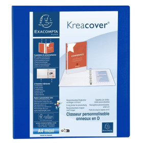 Classeur personnalisable 4anx D50 bleu