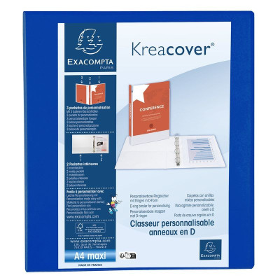 Classeur personnalisable 4anx D50 bleu