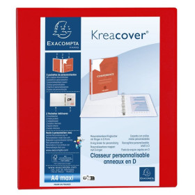 Classeur personnalisable 4anx D40 rouge