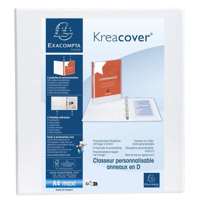 Classeur personnalisable 4anx D50 blanc
