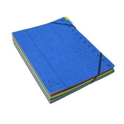 Trieur dos extensible 12 comp 4 coul ass