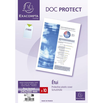 SACH.10 ETUIS SIMPLES PVC 320X240