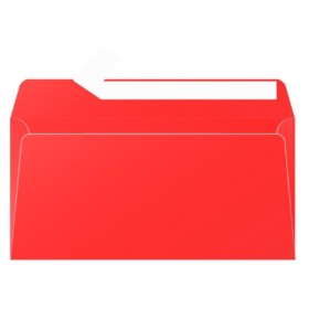 Paquet de 20 enveloppes Pollen 110x220 rouge corail
