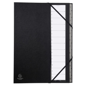 Trieur 12 compartiments Numériques Noir