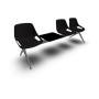 POUTRE ROSALIE 3 PLACES + 1 TAB - ASSISE PR - PIET. ALU POLI - TRAVERSE SB