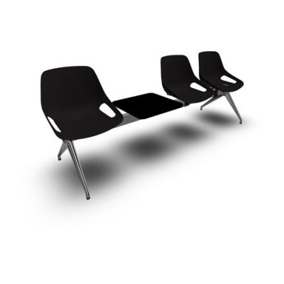 POUTRE ROSALIE 3 PLACES + 1 TAB - ASSISE PR - PIET. ALU POLI - TRAVERSE SB