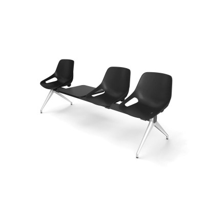 POUTRE ROSALIE 3 PLACES + 1 TAB - ASSISE PR - PIET. ALU POLI - TRAVERSE SG