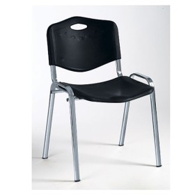 Chaise Adria assise et dossier en injecté polypro noir - structure 4 pieds en tu