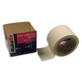 Toile adhesive plastifiee « multi-usage », 38mm x 3m RUBAFIX Esselte Blanc