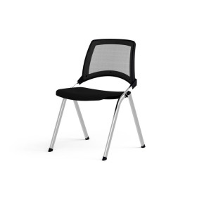 EMI CHAISE 4P FX DOS RESIL / ASS FIXE TISSU SANS ACCOUDOIRS SANS ACCROCHE KE SQ