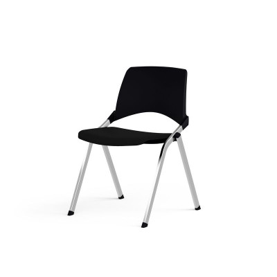 EMI CHAISE 4P FX DOS POLYP / ASS FIXE TISSU SANS ACCOUDOIRS SANS ACCROCHE KE SQ
