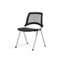 EMI CHAISE 4P FX DOS RESIL / ASS FIXE TISSU SANS ACCOUDOIRS SANS ACCROCHE KA SQ