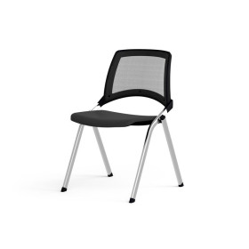 EMI CHAISE 4P FX DOS RESIL / ASS FIXE TISSU SANS ACCOUDOIRS SANS ACCROCHE KA SQ