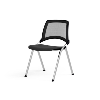 EMI CHAISE 4P FX DOS RESIL / ASS FIXE TISSU SANS ACCOUDOIRS SANS ACCROCHE KA SQ