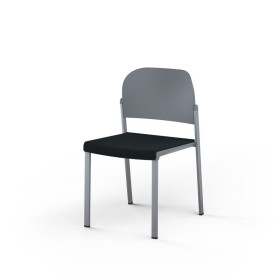 ROMY CHAISE 4P FIXES ASSISE TISSU DOSSIER POLYPRO SANS ACCOUDOIRS  KE SB PX
