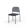 ROMY CHAISE 4P FIXES ASSISE TISSU DOSSIER POLYPRO SANS ACCOUDOIRS  KA SB PX