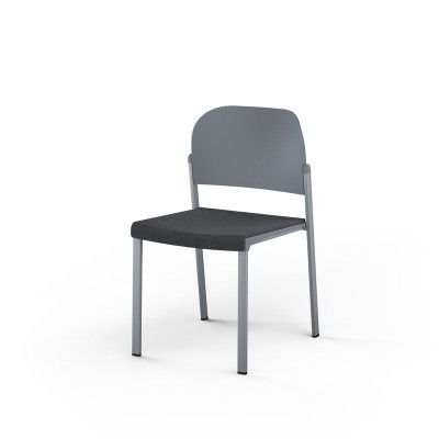 ROMY CHAISE 4P FIXES ASSISE TISSU DOSSIER POLYPRO SANS ACCOUDOIRS  KA SB PX