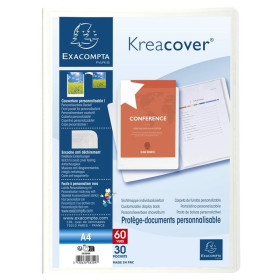 Porte vues 60V PP 0,8mm Krea Cover Blanc