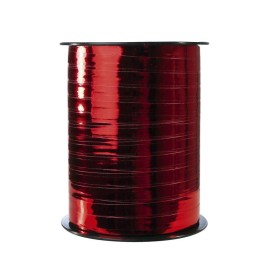 Bolduc bobine métallisée 250mx7mm, Rouge