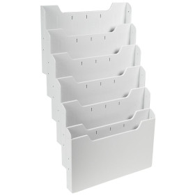 Trieur A4 horiz monté 6 cases gris lum