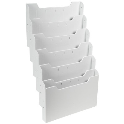 Trieur A4 horiz monté 6 cases gris lum