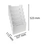 Trieur A4 horiz monté 6 cases gris lum