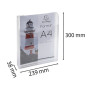 Box mural 1 case A4 vertical cristal