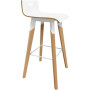 EVASION TABOURET MULTIPLI BLANC PIEDS BOIS/METAL STRUCT.BLANC+REPOSE PIEDS ZINGU