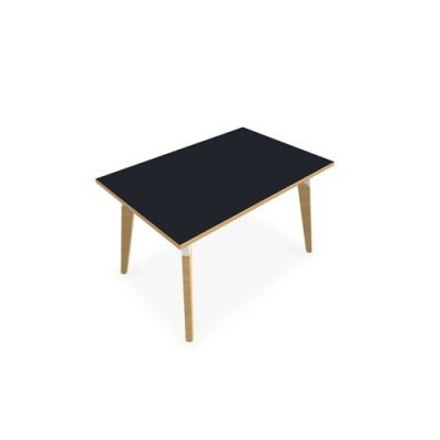 TABLE EVASION L120XP80XH73,5 CM - STRATIFIE VW EP25 MM - PIETEMENT HETRE/METAL Z