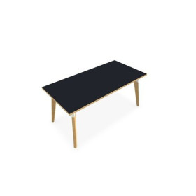 TABLE EVASION L160XP80XH73,5 CM - STRATIFIE VW EP25 MM - PIETEMENT HETRE/METAL Z