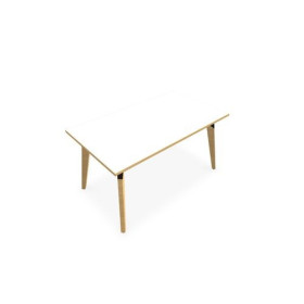 TABLE EVASION L140XP80XH73,5CM - STRATIFIE HZ EP25 MM - PIETEMENT HETRE/METAL ZP