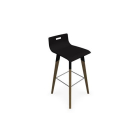 EVASION TABOURET MULTIPLI NOIR PIEDS BOIS/METAL STRUCT.NOIR+REPOSE PIEDS ZINGUE