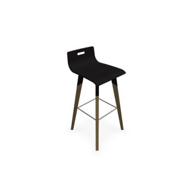 EVASION TABOURET MULTIPLI NOIR PIEDS BOIS/METAL STRUCT.NOIR+REPOSE PIEDS ZINGUE