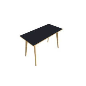 TABLE EVASION L160XP80XH110 CM - STRATIFIE VW EP25 MM - PIETEMENT HETRE/METAL ZP