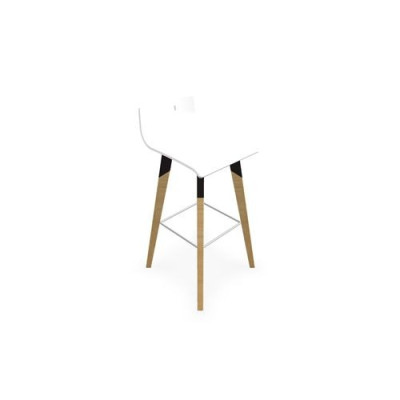 EVASION TABOURET MULTIPLI BLANC PIEDS BOIS/METAL STRUCT.BLANC+REPOSE PIEDS ZINGU