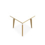 TABLE EVASION L80XP80XH73,5 CM - STRATIFIE HZ EP25 MM - PIETEMENT HETRE/METAL ZO